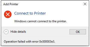 e11000003|Fix 0x000003e3 Printer error in Windows 11/10 .